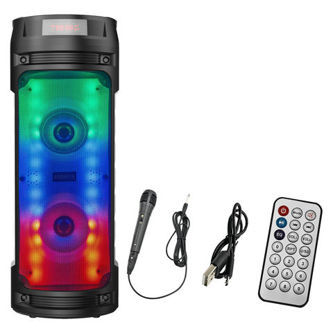 سماعة ومكبر صوت Zqs6210W بتقنية البلوتوث تدعم AUX، TF، USB، وظيفة راديو FM مع ميكروفون وجهاز تحكم عن بعد